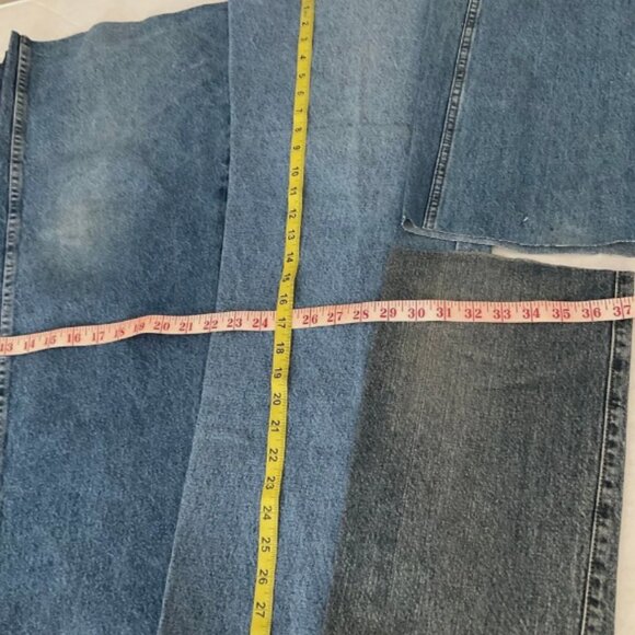 5 Denim Jean Legs from 100% Cotton Craft Quilt Upcycle Lot A - Picture 6 of 7